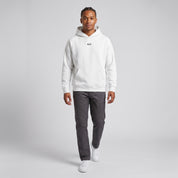 White KLY Original Hoodie, oversized unisex fit, 350 GSM brushed fleece, photo 2 of 4